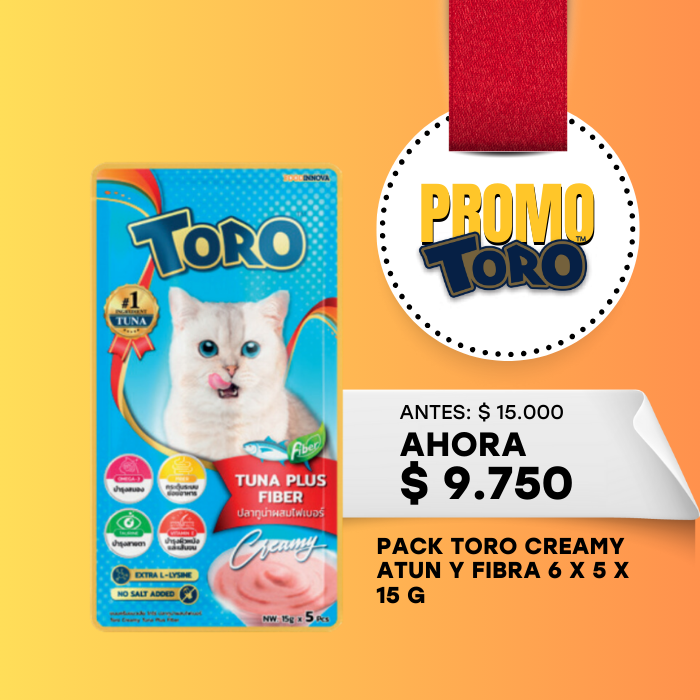 TORO CREAMY ATUN Y FIBRA 5 X 15 G