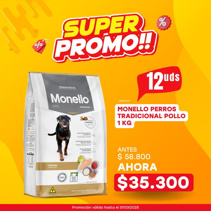 MONELLO PERROS TRADICIONAL POLLO 1 KG