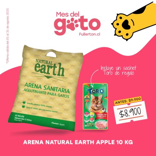 ARENA NATURAL EARTH APPLE 10 KG